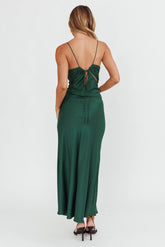 Casa Nova Cut-Out String Dress Emerald
